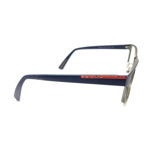 Prada VPS 50G U6T-1O1 Blue Gray Red Eyeglasses Frames 53-17 140 Italy Men Women - Picture 4 of 12